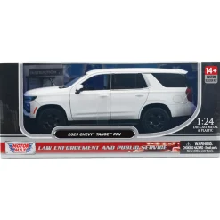 2025 Chevy Tahoe PPV Builder Kit - White 1:24 Scale Diecast Model Truck by Motormax