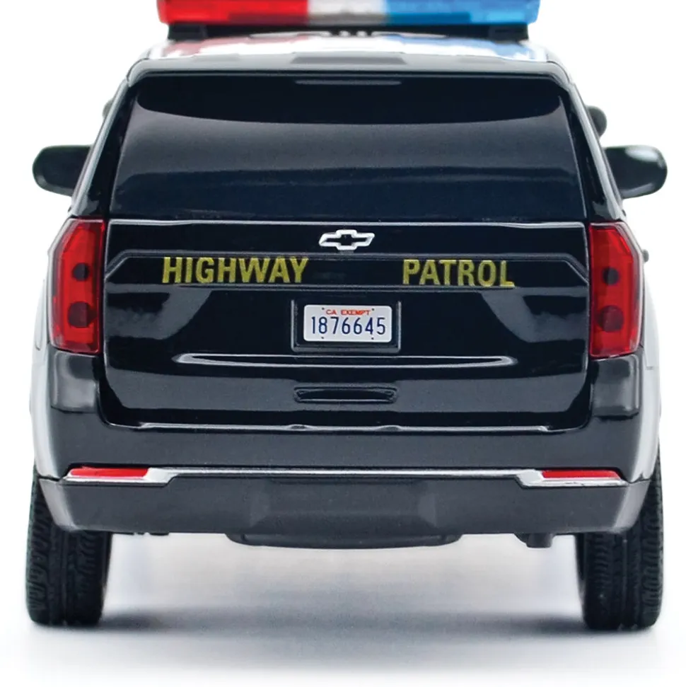 2025 Chevy Tahoe PPV CHP - Light & Sound 1:24 Scale Diecast Model Truck by Motormax