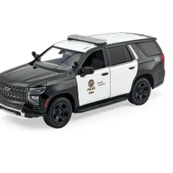2025 Chevy Tahoe PPV - LAPD - Black & White 1:24 Scale Diecast Model Truck by Motormax