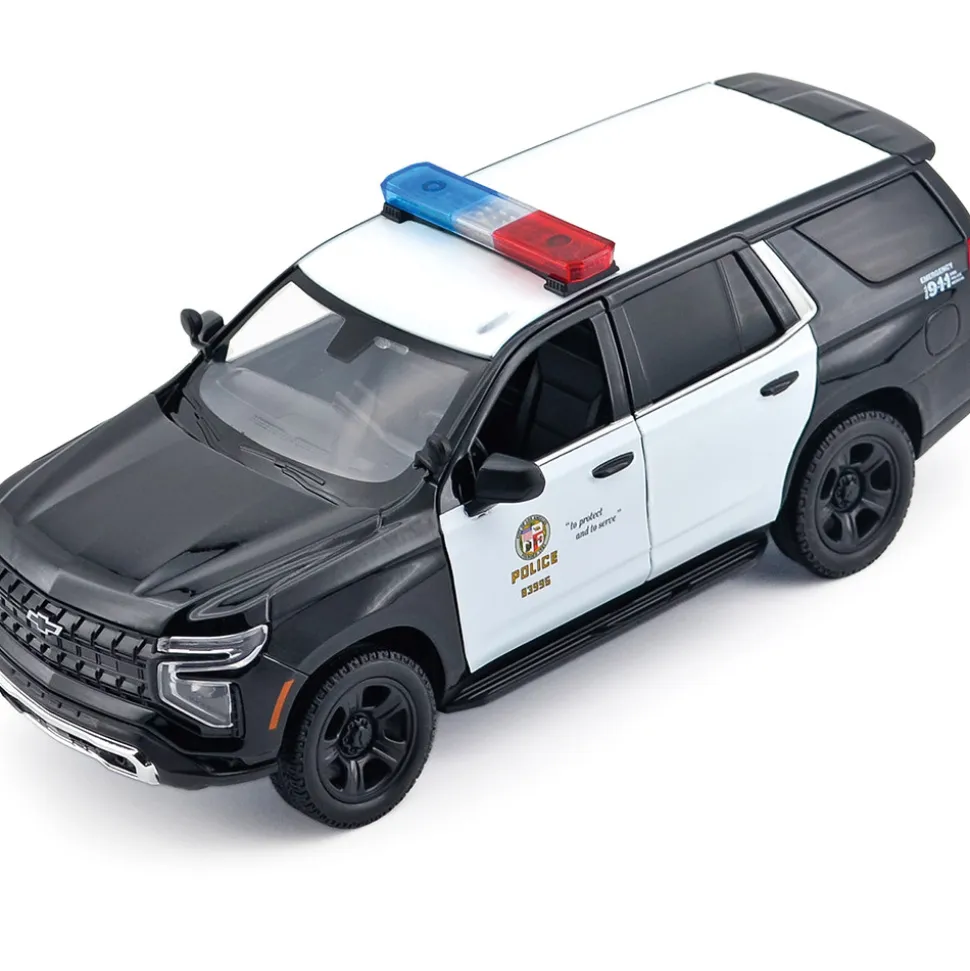 2025 Chevy Tahoe PPV LAPD - Light & Sound 1:24 Scale Diecast Model Truck by Motormax