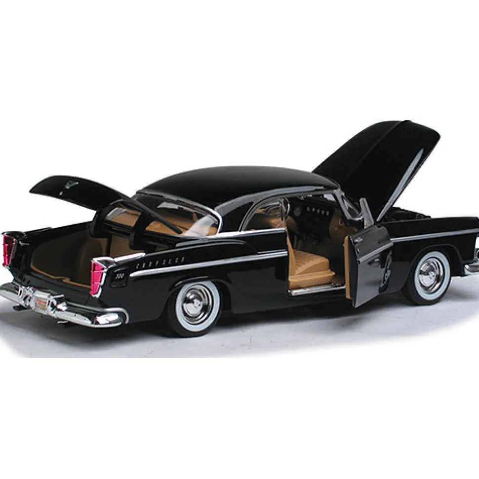 1955 Chrysler C300 - Black 1:24 Scale Diecast Model by Motormax