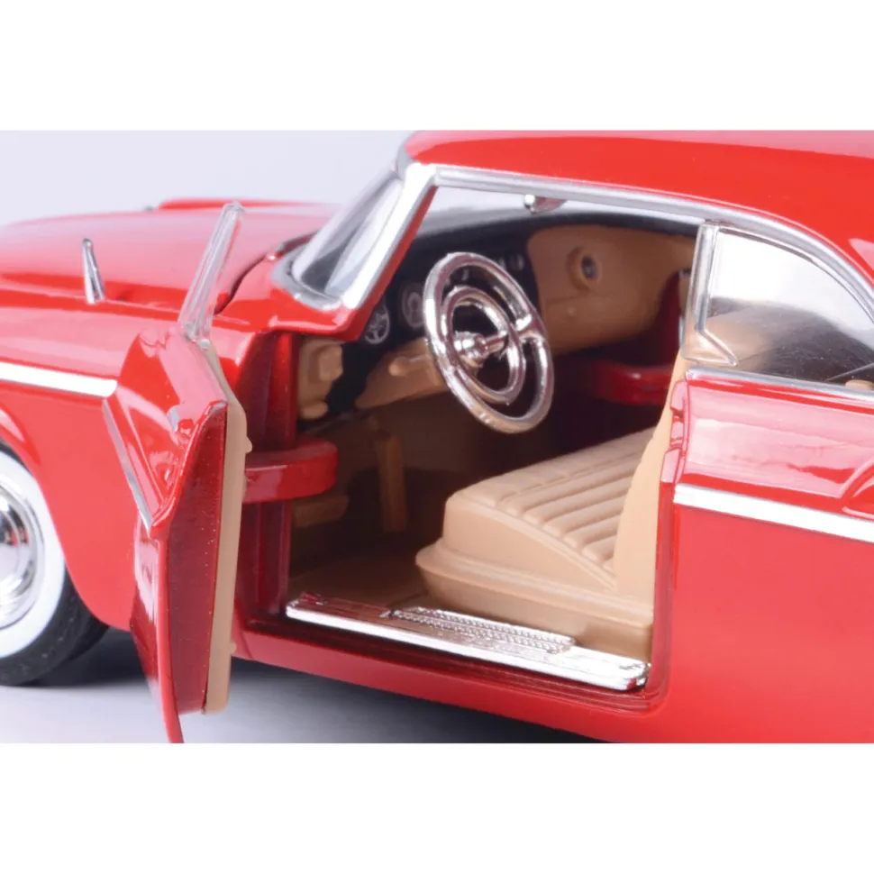 1955 Chrysler C300 - Red 1:24 Scale Diecast Model Car by Motormax