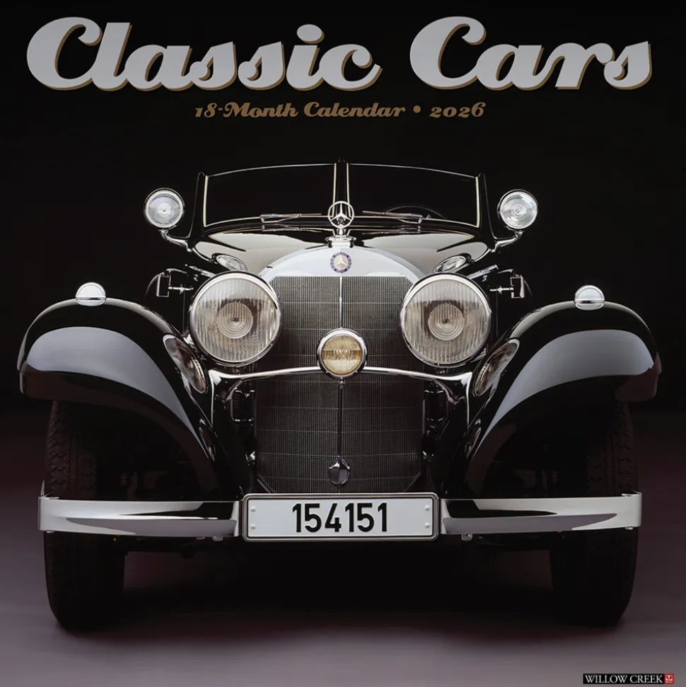 Classic Cars 2026 Wall Calendar Stapled Wall Calendar by Willow Creek Press, Inc.