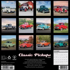 Classic Pickups 2026 Wall Calendar Stapled Wall Calendar by Willow Creek Press, Inc.