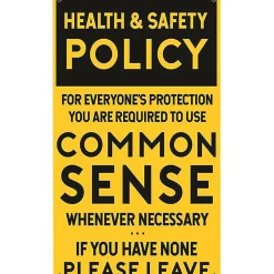 Common Sense Metal Sign PTSB374 Heavy Gauge Steel by Vintage Sign Co.