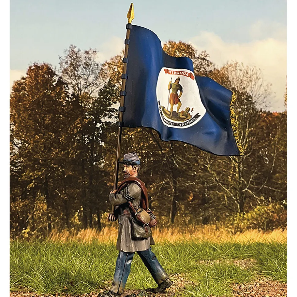 Confederate Flagbearer (Virginia Flag) 1/30 Figure William Britain (31491) 1:30 scale Metal by William Britain