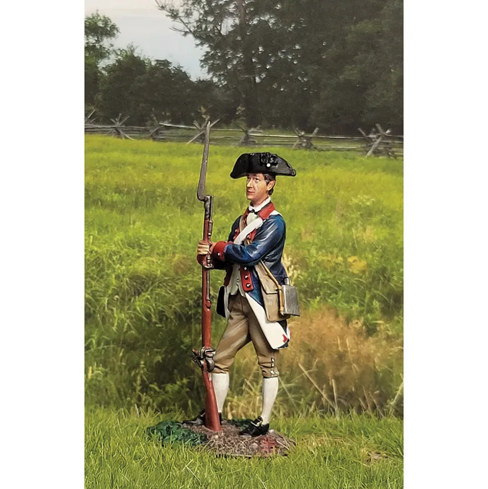 Continental Line Soldier Rest on Musket 1777-87 1/30 Figure William Britain (16215) 1:30 scale by William Britain