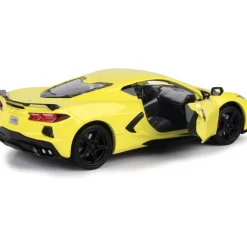 2020 Corvette C8 - Yellow 1:24 Scale Diecast Model Car by Motormax