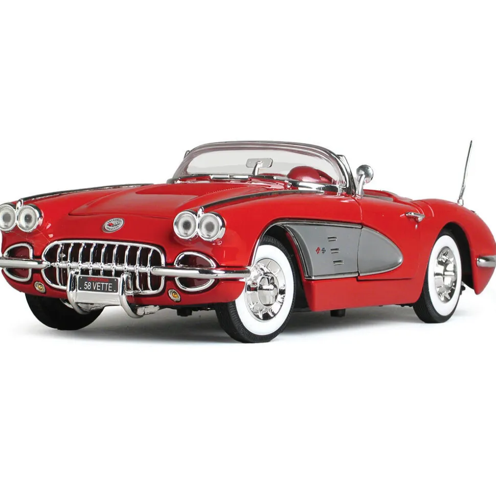 1958 Corvette - Red 1:18 Scale Diecast Model by Motormax