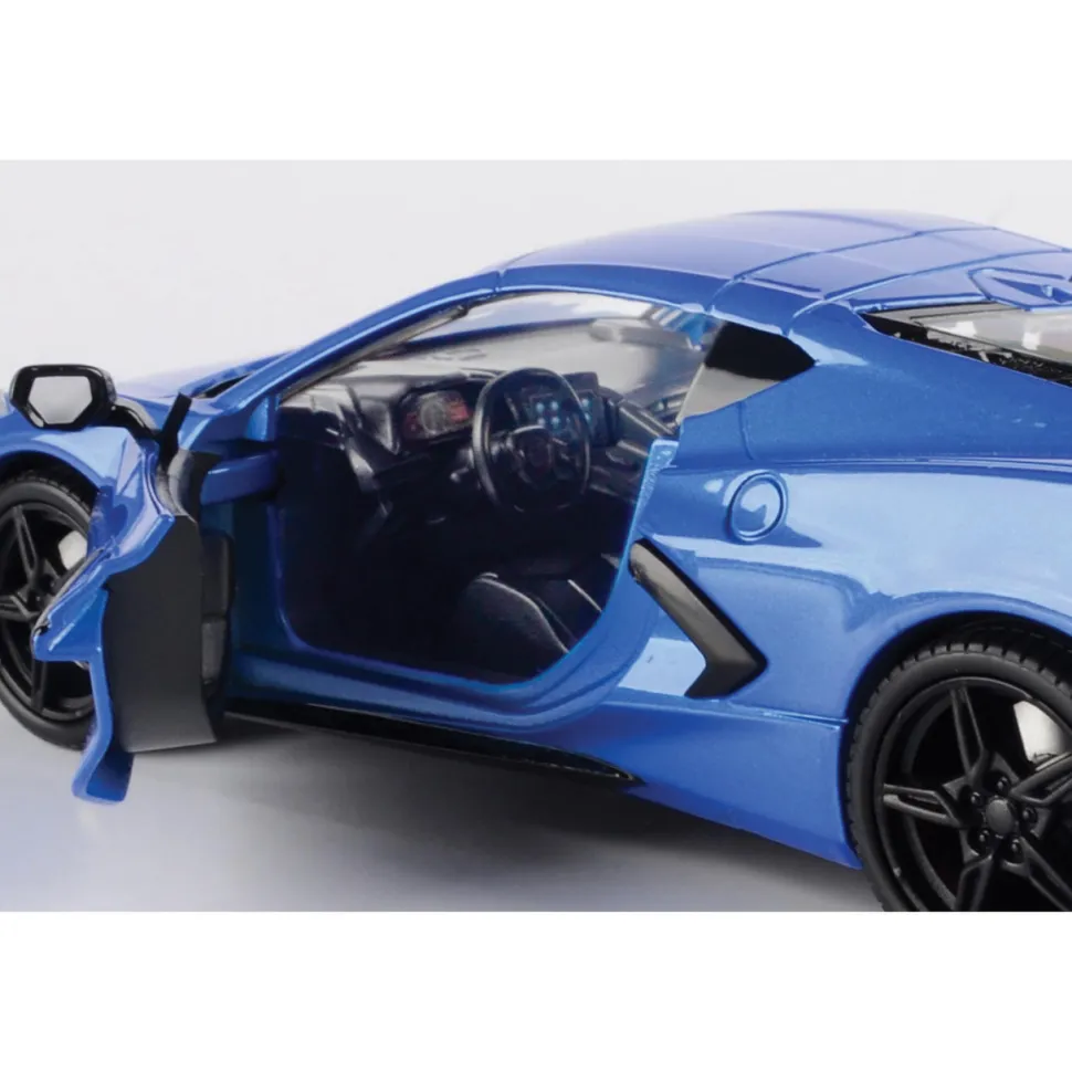 2020 Corvette Stingray C8 - Elkhart Lake Blue 1:24 Scale Diecast Model Car by Motormax