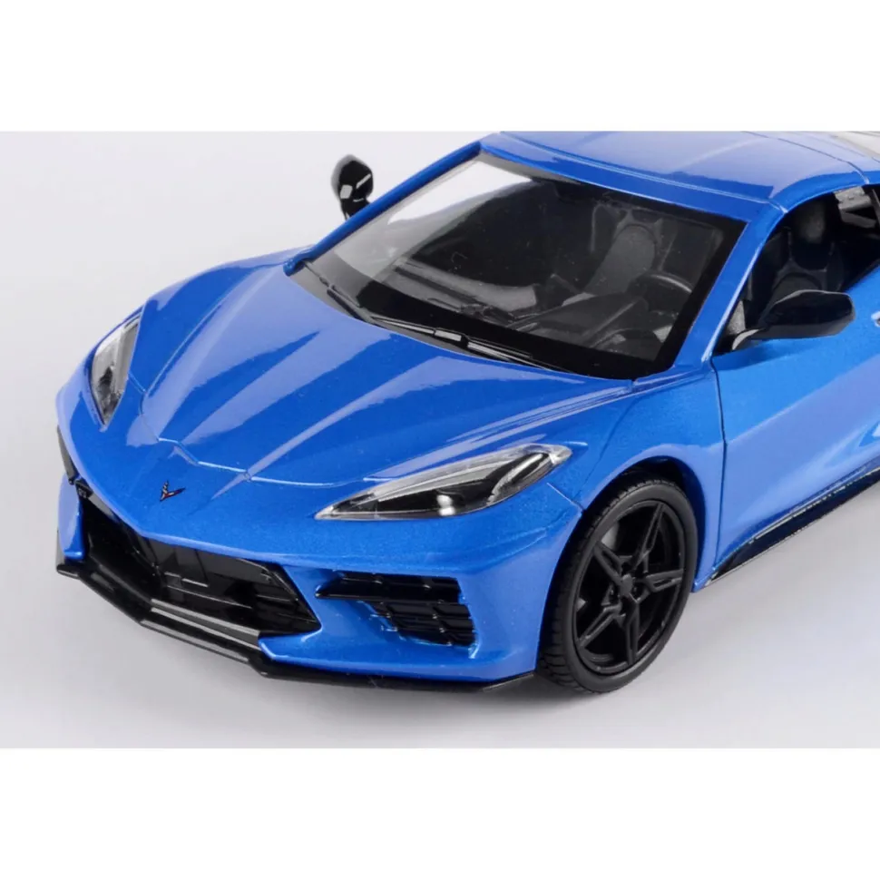 2020 Corvette Stingray C8 - Elkhart Lake Blue 1:24 Scale Diecast Model Car by Motormax