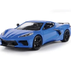 2020 Corvette Stingray C8 - Elkhart Lake Blue 1:24 Scale Diecast Model Car by Motormax