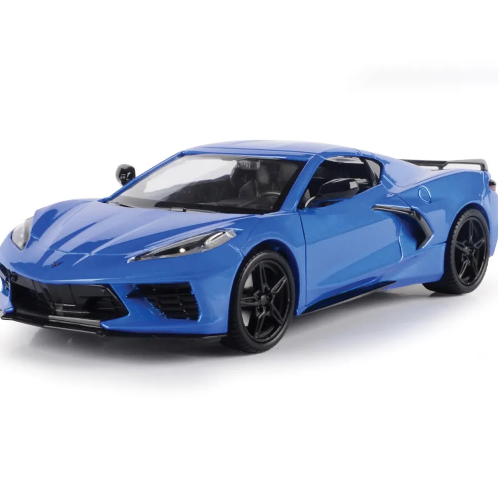 2020 Corvette Stingray C8 - Elkhart Lake Blue 1:24 Scale Diecast Model Car by Motormax