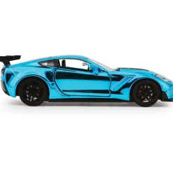 2019 Corvette ZR1 Mirror Finish Blue- That's a Wrap 1:24 Scale Diecast Model Car by Motormax