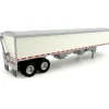 Covered Grain Trailer White with Silver Tarp 1:87 Scale Model Truck by HO Logistics