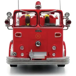 Crown Firecoach: LACOFD Los Angeles County Of | Iconic Replicas 1:50 Scale Diecast Model Fire Truck by Iconic Replicas