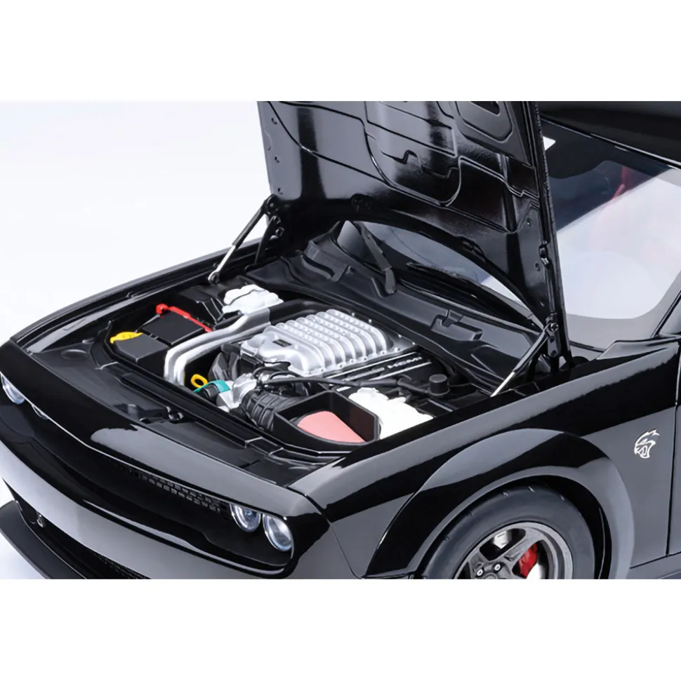 2023 Dodge Challenger SRT Super Stock - Pitch Black 1:18 Scale Diecast Model Car by AutoArt