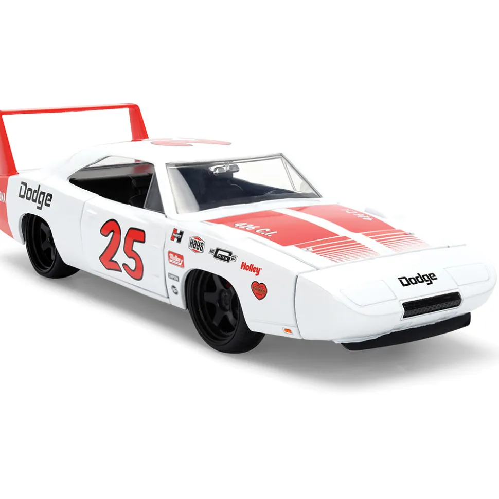 1969 Dodge Charger Daytona - White #25 1:24 Scale Diecast Model Car by Jada Toys