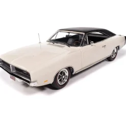 1969 Dodge Charger R/T - W1 White 1:18 Scale Diecast Model Car by American Muscle - Ertl