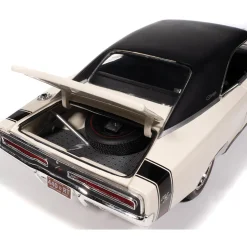 1969 Dodge Charger R/T - W1 White 1:18 Scale Diecast Model Car by American Muscle - Ertl