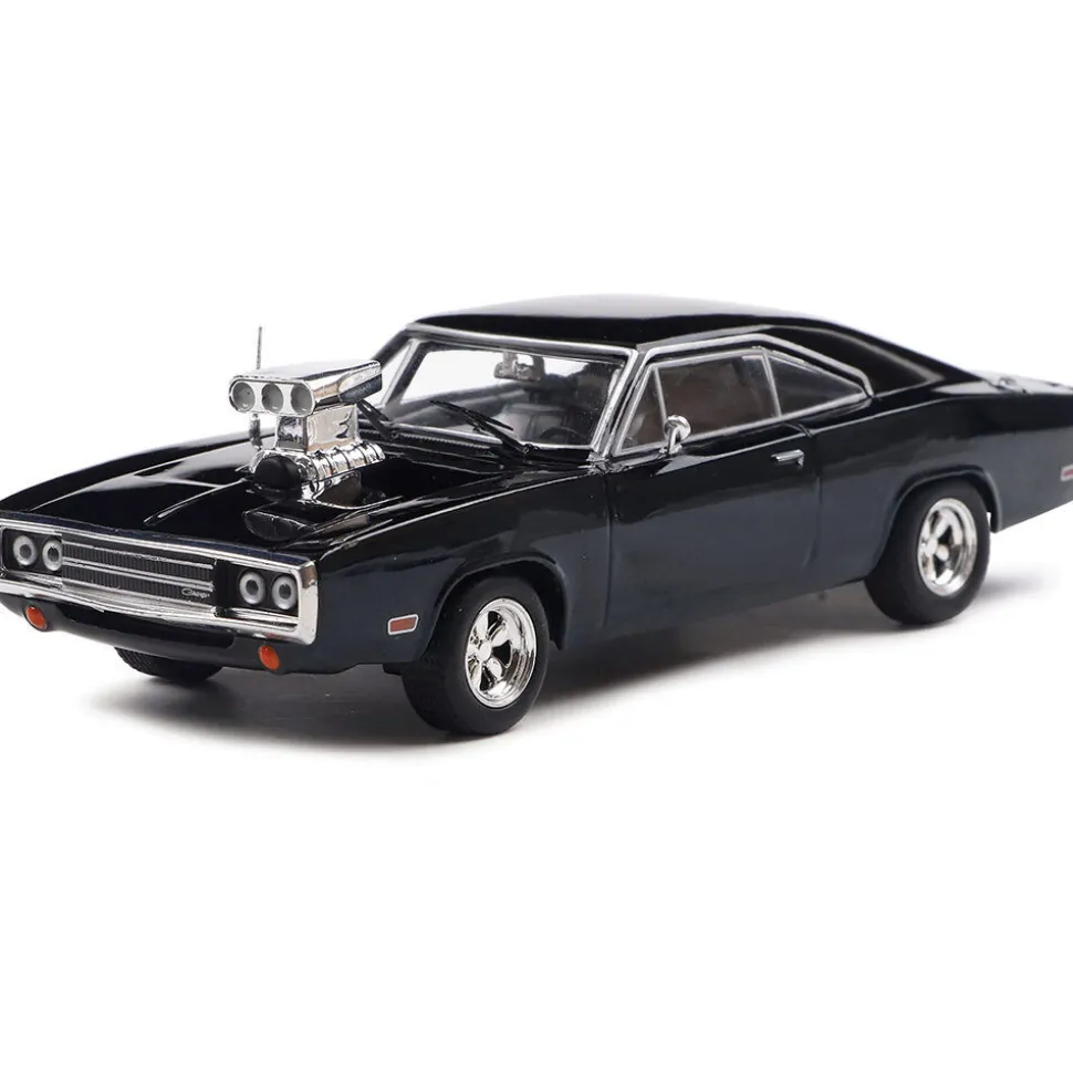 1970 Dodge Charger w/ Blown Engine - Black 1:43 Scale Diecast Model Car by IXO Models