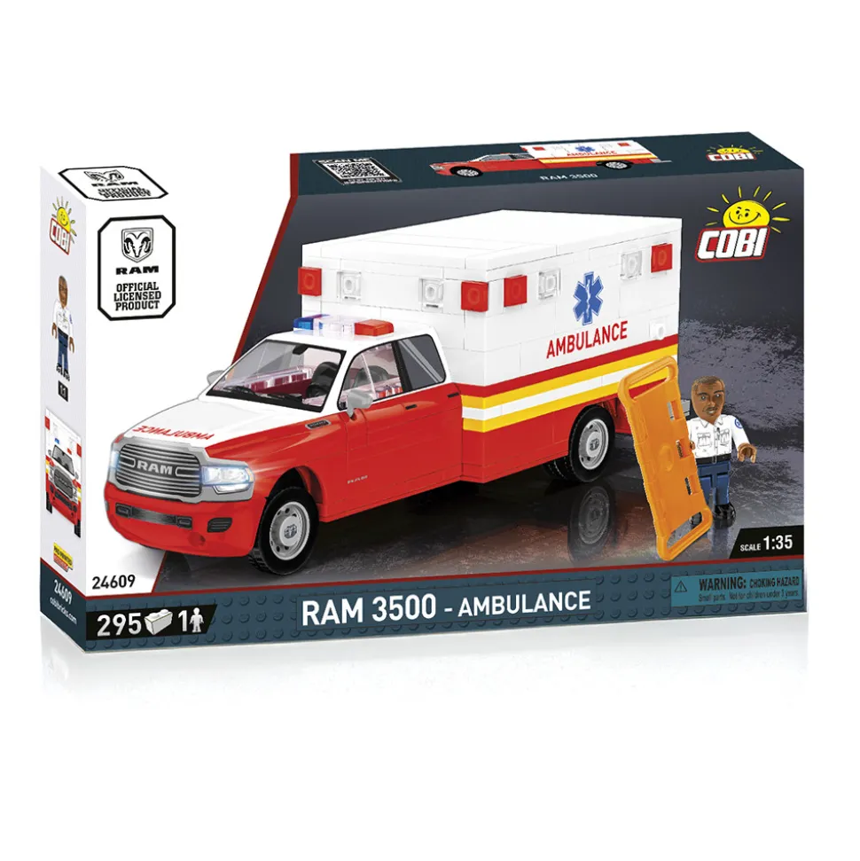 DODGE Ram 3500 Ambulance Building Brick Set 1:35 Scale by Cobi Toys