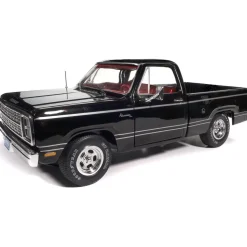 1979 Dodge SWB Sweptline Pickup Adventurer - Black 1:18 Scale Diecast Model Truck by American Muscle - Ertl