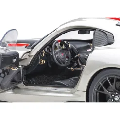 2017 Dodge Viper GTS-R Commemorative Edition ACR - Bullet Silver Metallic w/Black Stripes 1:18 Scale Diecast Model Car by AutoArt