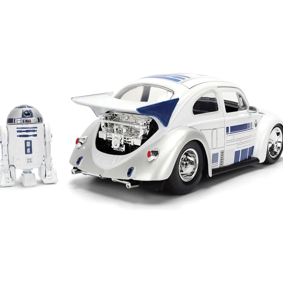 1959 Drag VW Beetle w/R2-D2 Figure 1:24 Scale Diecast Model Car by Jada Toys