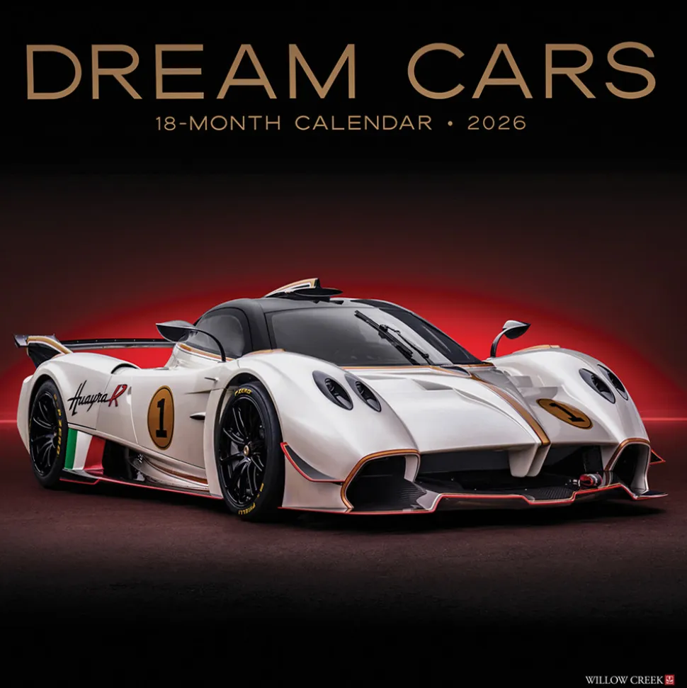 Dream Cars 2026 Wall Calendar Stapled Wall Calendar by Willow Creek Press, Inc.