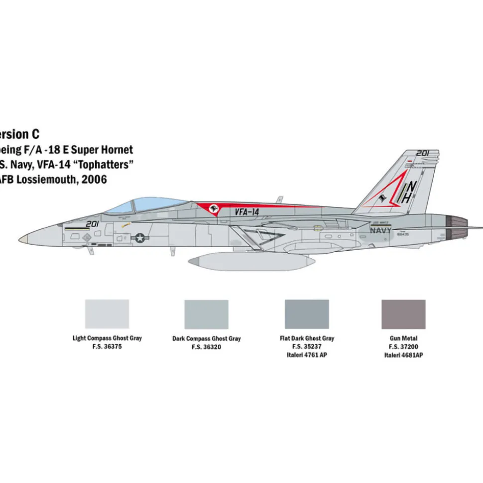 F/A-18E Super Hornet 1/48 Kit 1:48 Scale Plastic Model Kit by Italeri