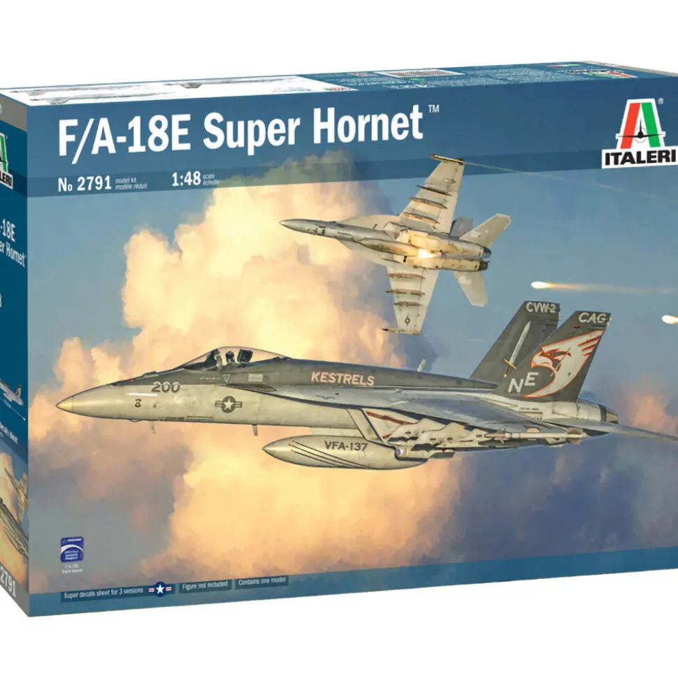 F/A-18E Super Hornet 1/48 Kit 1:48 Scale Plastic Model Kit by Italeri