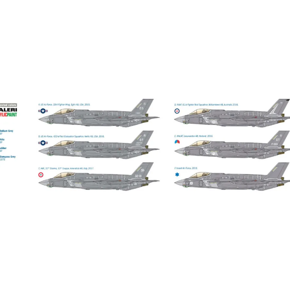 F-35A Lightning Ii 1/32 Kit 1:32 Scale Plastic Model Kit by Italeri