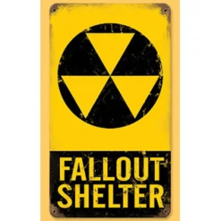 Fallout Shelter Metal Sign by Vintage Sign Co.