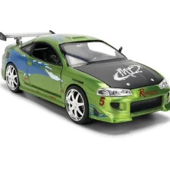 Fast & Furious 25th Anniversary BRIAN's Mitsubishi Eclipse - Brushed Metal Finish 1:24 Scale Diecast Model Car by Jada Toys