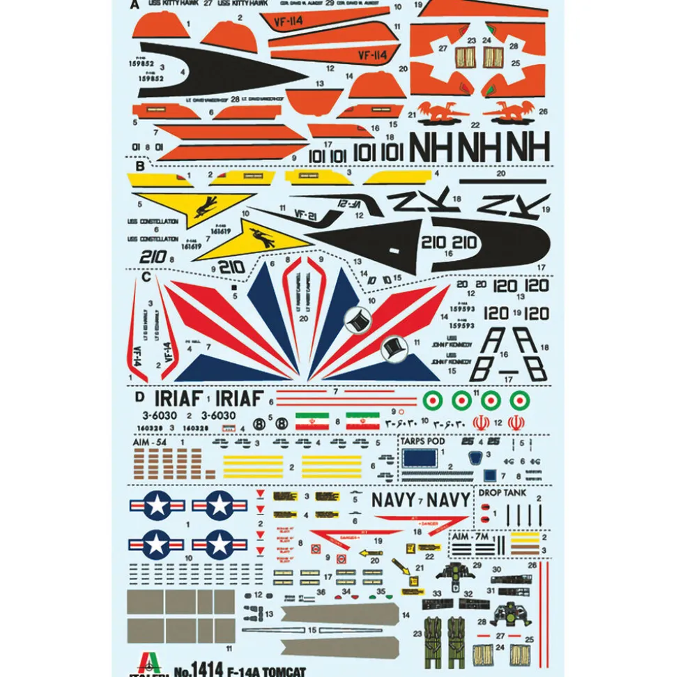 F-14A Tomcat 50th Anniversary 1/72 Kit Italeri (1414) 1:72 scale Plastic by Italeri