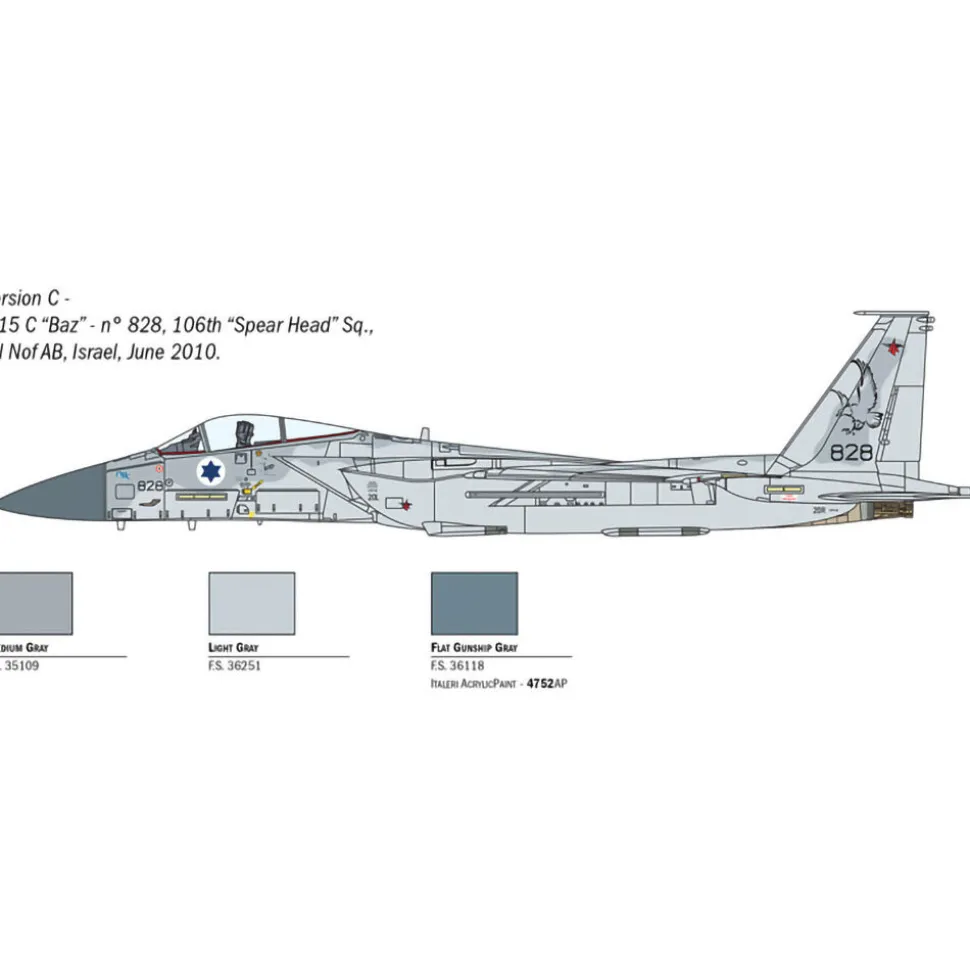 F-15C Eagle 1/72 Kit 1:72 Scale Plastic Model Kit by Italeri