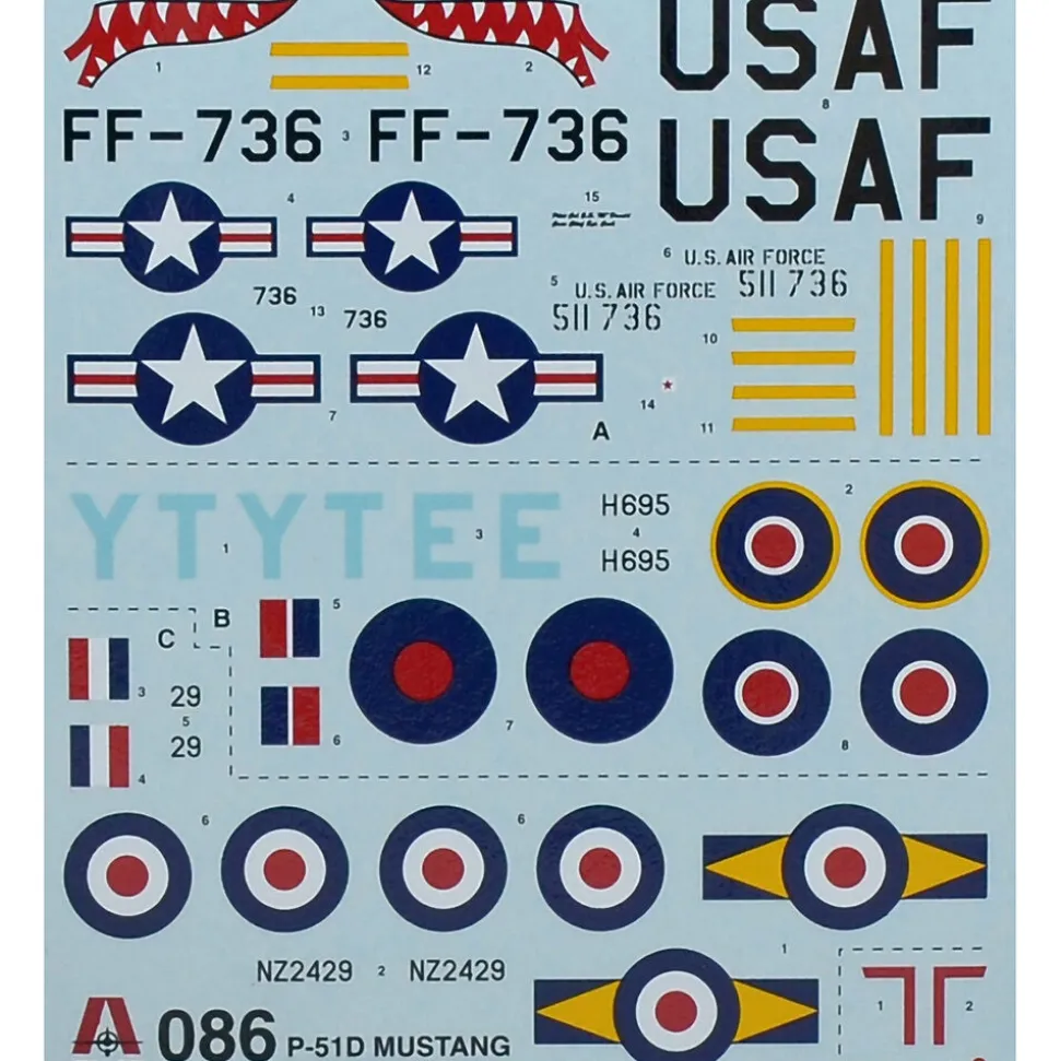 F-51D Mustang 1/72 Kit 1:72 Scale Plastic Model Kit by Italeri