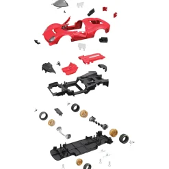 1967 Ferrari 330 P4 Daytona Diecast Model Kit - Red #23 1:24 Scale Diecast Model Kit by Bburago