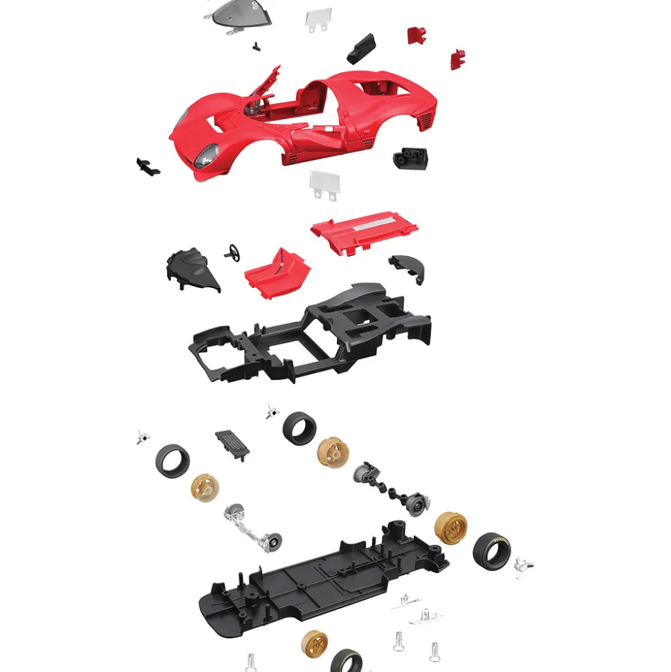 1967 Ferrari 330 P4 Daytona Diecast Model Kit - Red #23 1:24 Scale Diecast Model Kit by Bburago