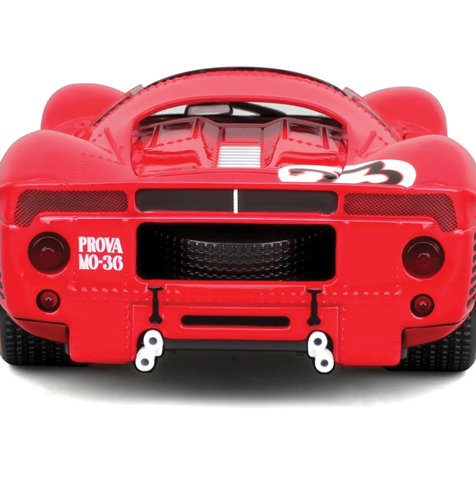 1967 Ferrari 330 P4 Daytona Diecast Model Kit - Red #23 1:24 Scale Diecast Model Kit by Bburago