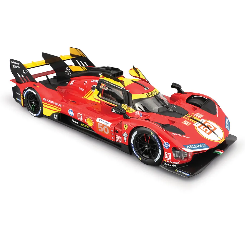 2024 Ferrari 499P 24HLM Le Mans Champion 1:18 Scale Diecast Model Car by Bburago