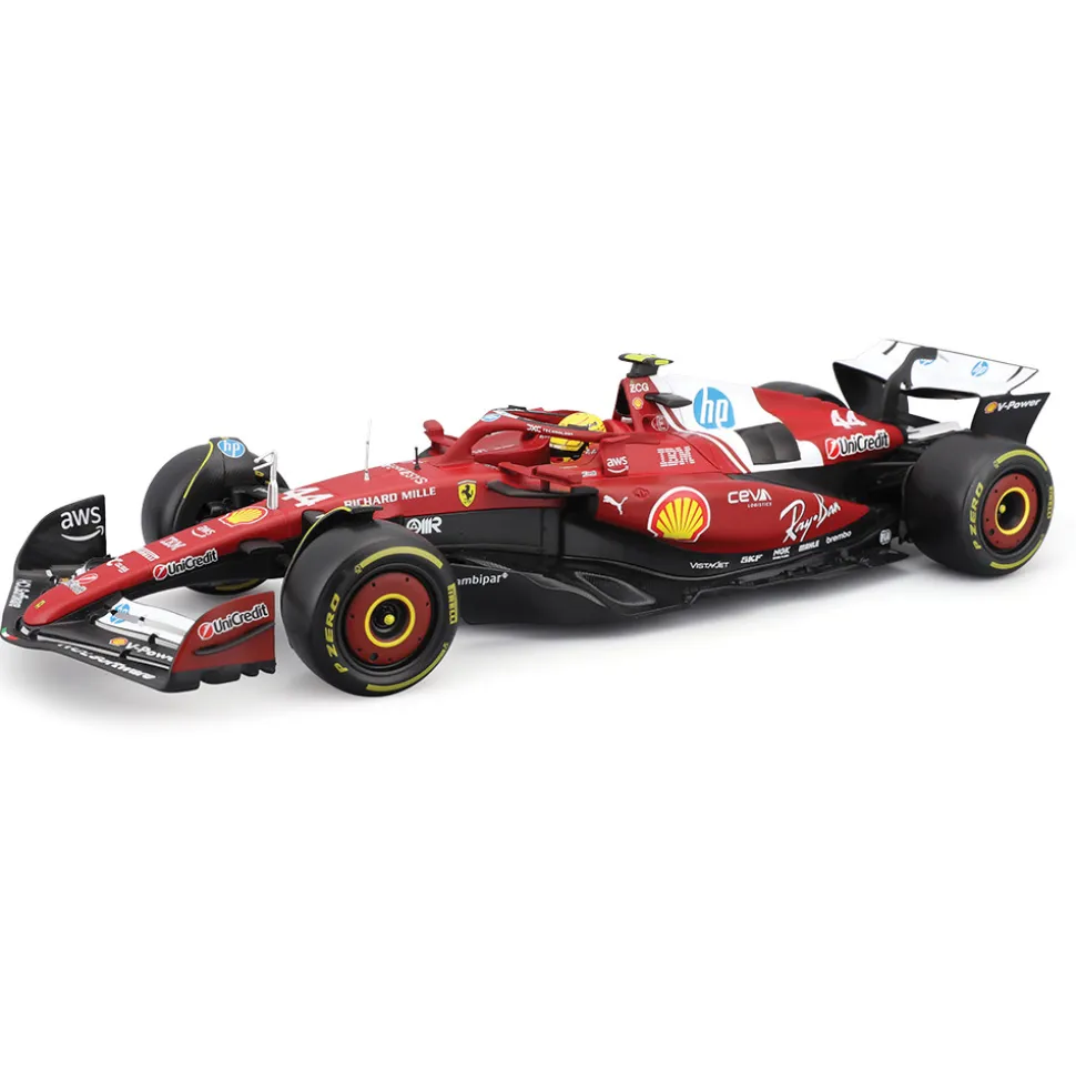 2025 Ferrari Season Car - #44 Hamilton 1:18 Scale Diecast Model Car by Bburago