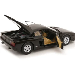 1986 Ferrari Testarossa - Black 1:12 Scale Diecast Model Car by KK Scale