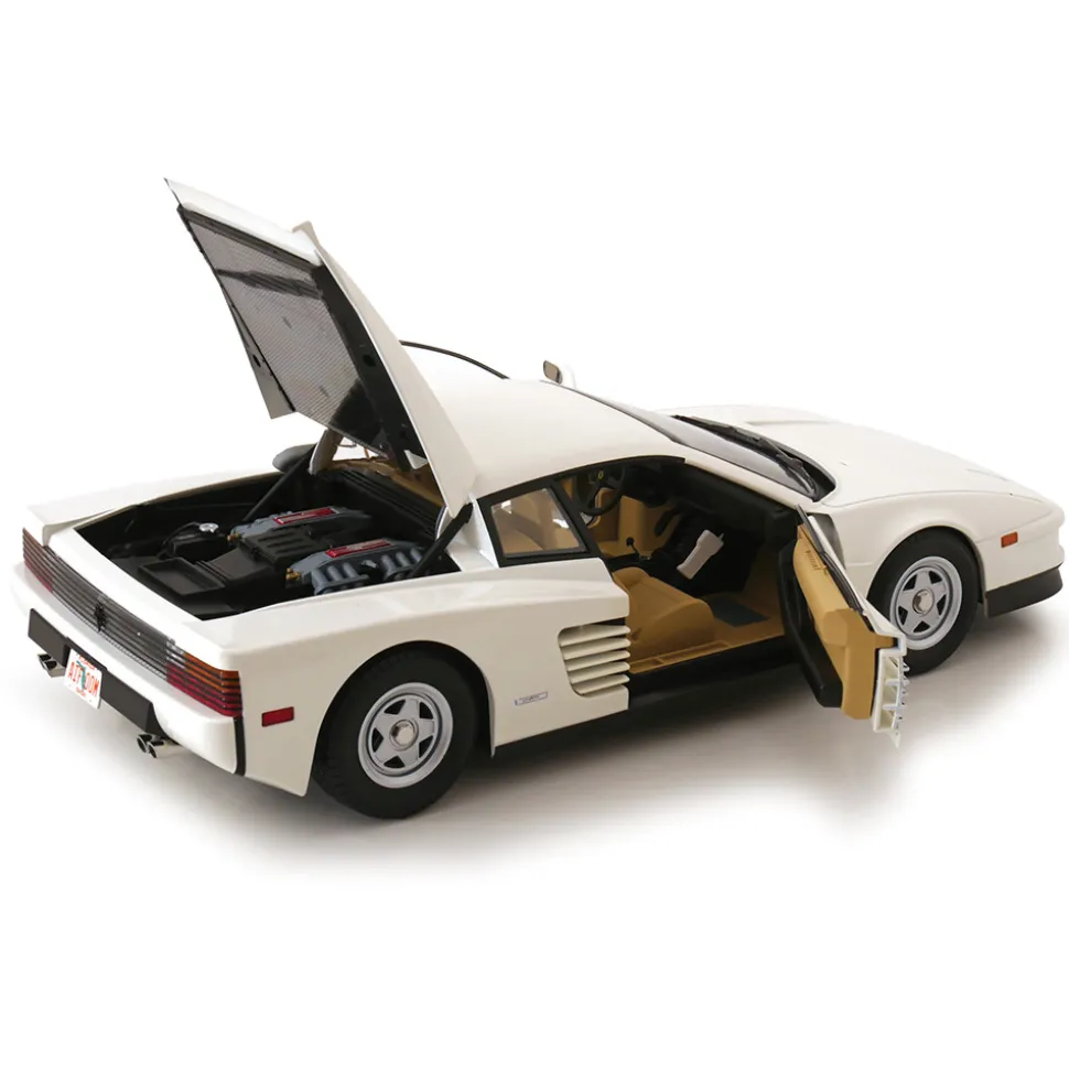 1984 Ferrari Testarossa - White TV Version 1:12 Scale Diecast Model Car by KK Scale