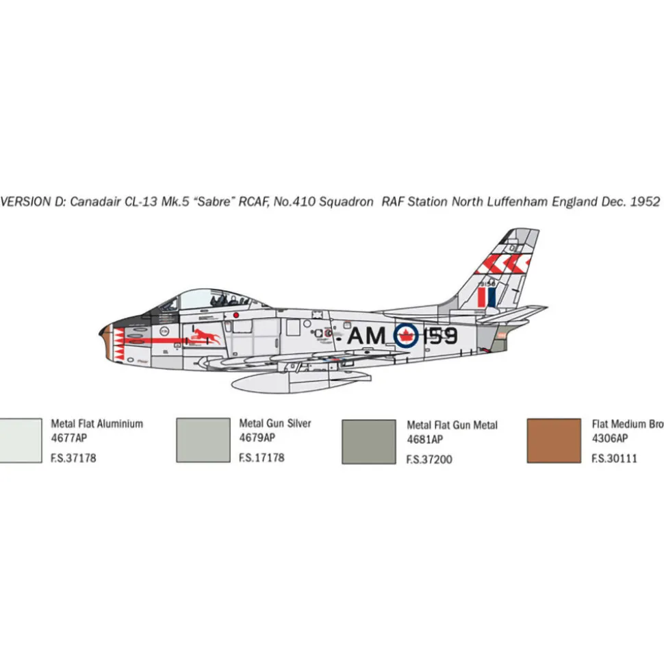 F-86E Sabre 1/48 Kit 1:48 Scale Plastic Model Kit by Italeri