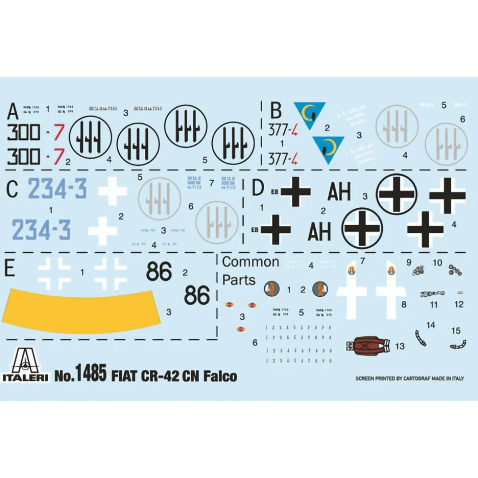 FIAT CR.42 CN “Falco” Night Fighter 1/72 Kit Italeri (1485) 1:72 scale Plastic by Italeri