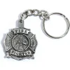 Firefighter Logo Keychain K235 Pewter by Sparta Pewter USA