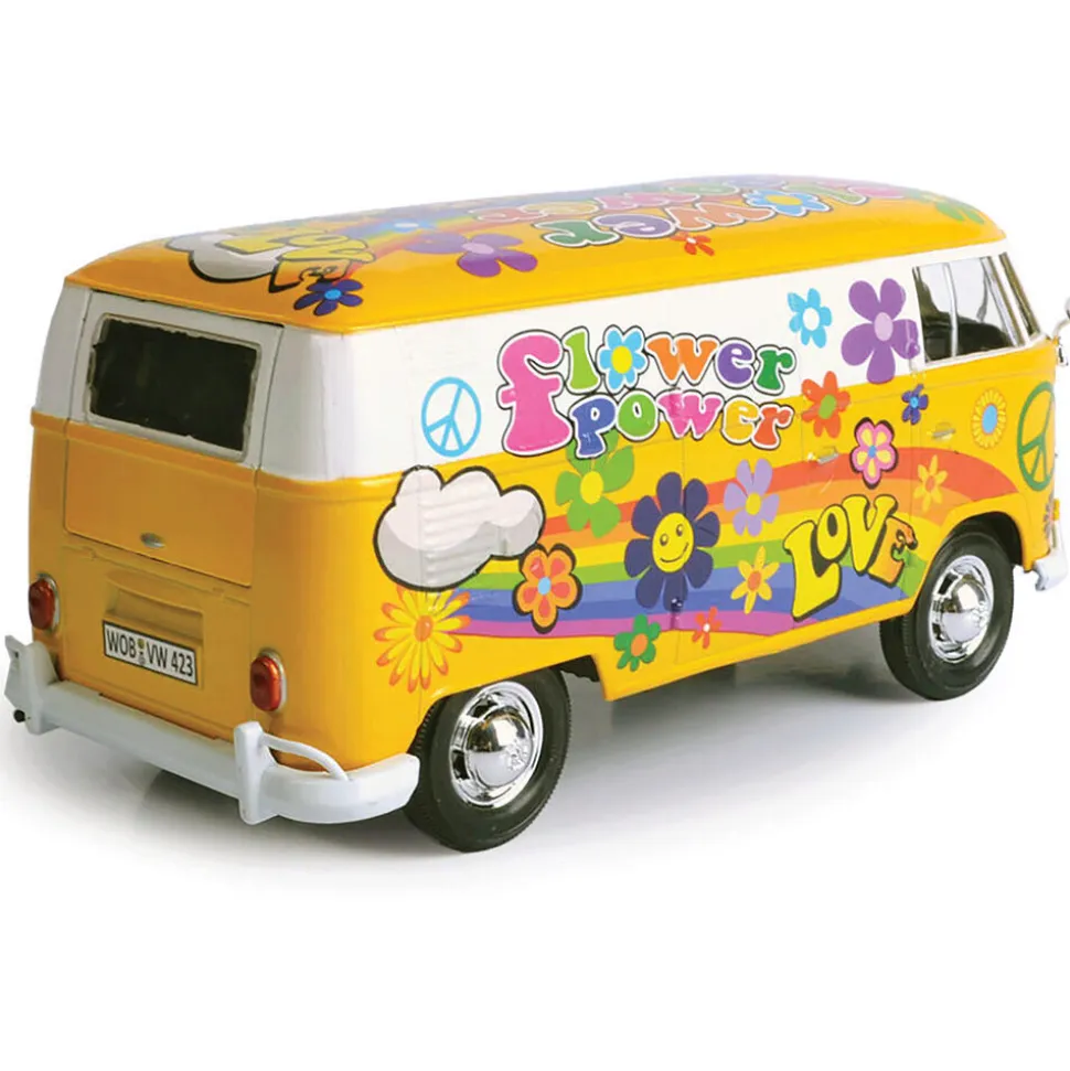 Flower Power VW Microbus 1:24 Scale Diecast Model by Motormax