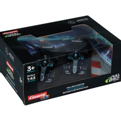 F1 Mercedes-AMG PETRONAS Formula One Team #63 Russel & #12 Antonelli Pull & Speed Twinpack 1:43 Scale Plastic Model Car by Carrera